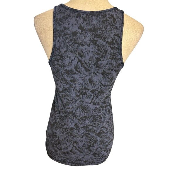 Athleta Navy Blue  Black Scoop Neck Textured Tank Top Womens Size M - Picture 8 of 10